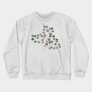 Simple Silver Dollar Eucalyptus Leaves Crewneck Sweatshirt